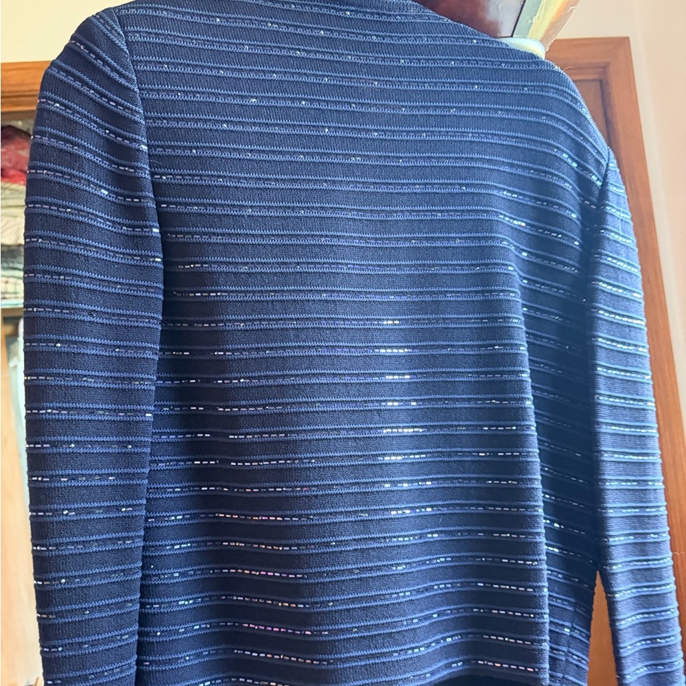 St. John Collection Navy Cardigan Sweater in EUC